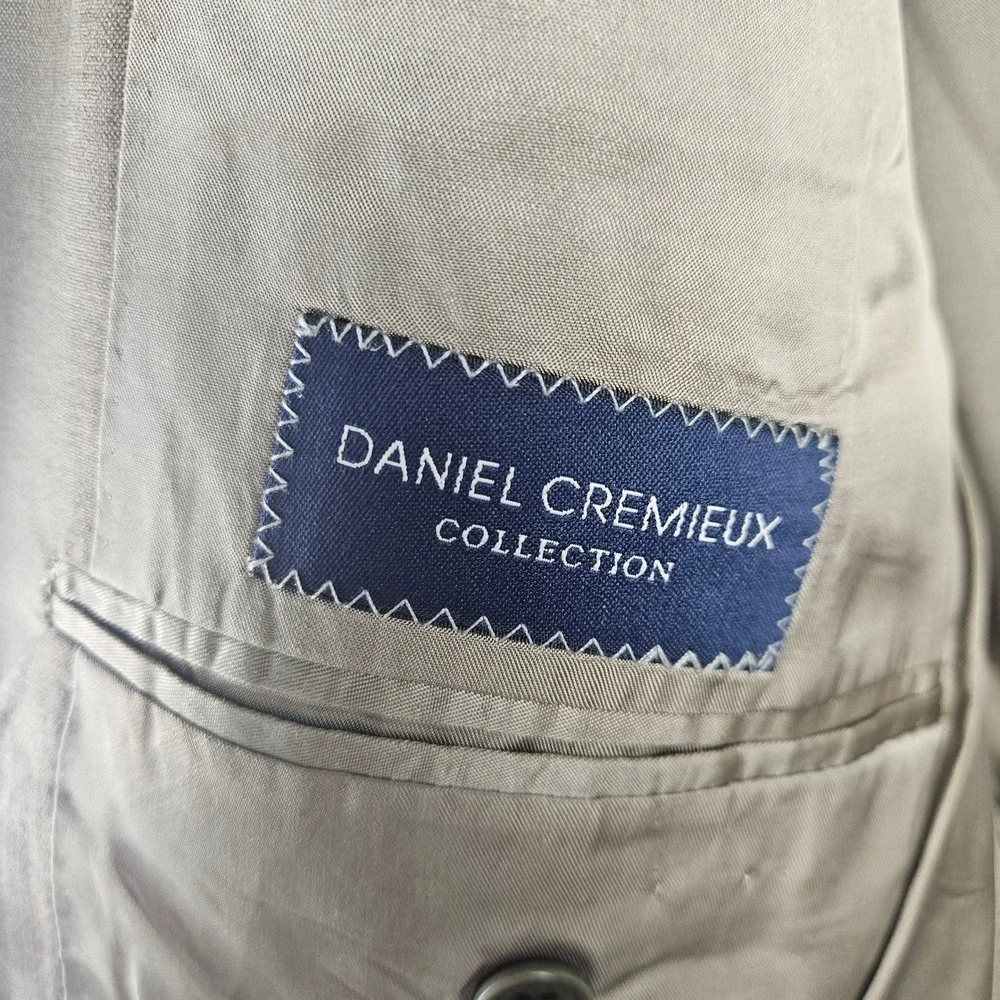 Daniel Cremieux Collection Tan Wool 3 Button Blazer Sport Coat Mens 44R Dillard